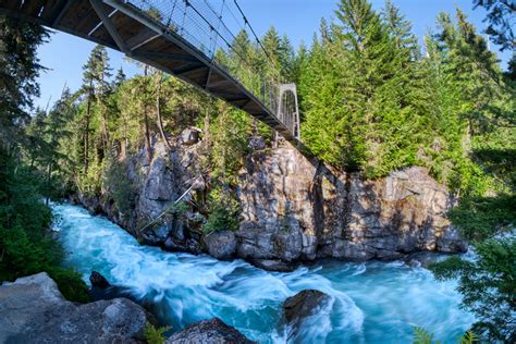 A River Runs Through It Maclaurins Crossing Suspension Bridge Cheakamus