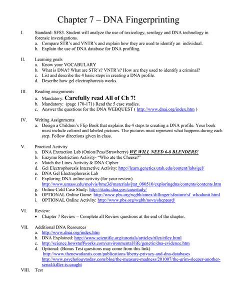 Uses for dna fingerprinting include: Key Terms Electricity Worksheet Answers Chapter 7 ...
