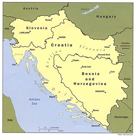 Map Of Bosnia And Surrounding Countries Map Of Bosnia And Herzegovina
