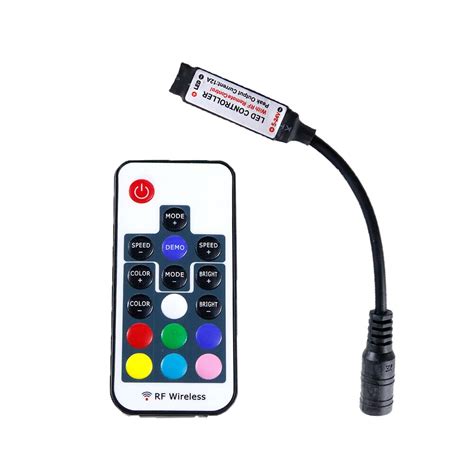 DC V V V RBG Wireless Remote Mini RF Controller LED Strip Light Dimmer Keys With Pin