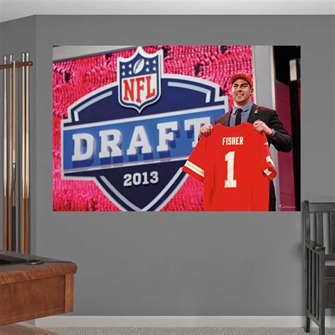 The chart also contains when each mock draft has been updated, as well as the top five picks for each. Eric Fisher Draft Day Mural Wall Decal | Shop Fathead® for ...