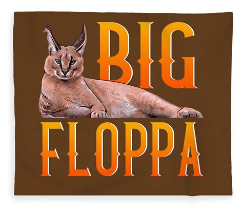Big Floppa Meme Flop On Cute Caracal Cat Throw Pillow 16x16