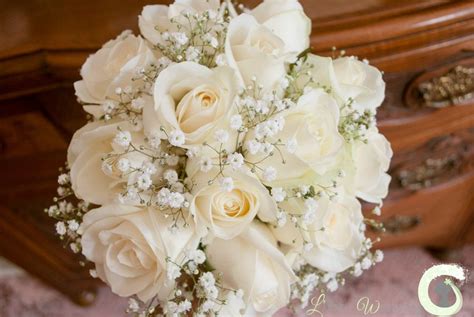 ivory roses and gypsophila bridesmaid bouquet white wedding bouquets laurel weddings ivory