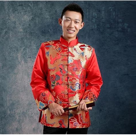 Dragon Embroidery Traditional Chinese Jacket Men Chinese Traditional