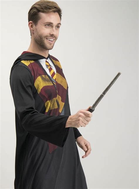 Buy Harry Potter Black Gryffindor Robe And Wand Sm Adults Fancy
