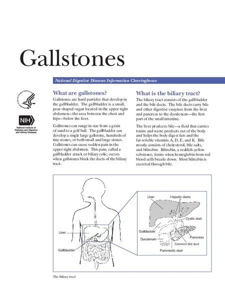 Gallstones Information Sheet Ibd Clinic