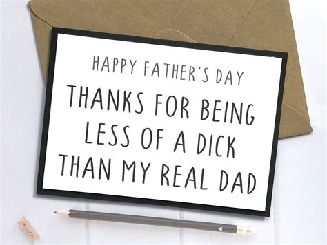 Funny Step Dad Card Fathers Day Card Funny Step Dad Card Etsy Dad