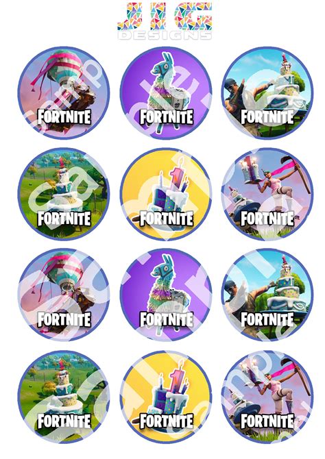Fortnite Cupcake Toppers Printable Printable Word Searches