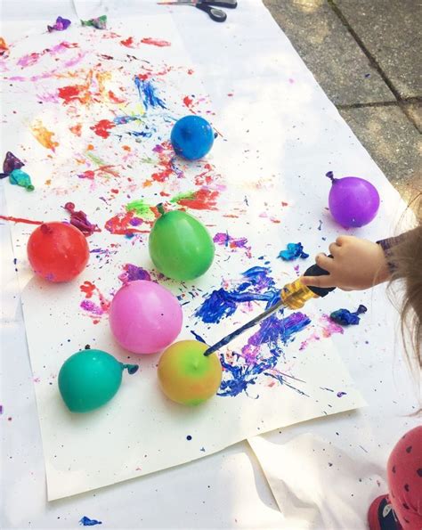 Paint Filled Popping Balloon Activity Balloons Balloon Painting