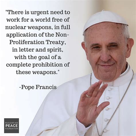 Pope Francis Statement On Nuclear Weapons