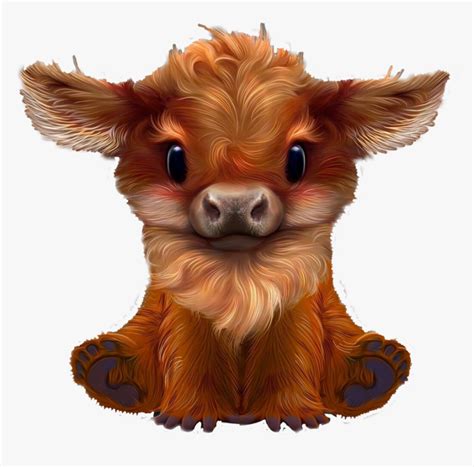Transparent Calves Clipart Baby Highland Cow Drawing Hd Png Download