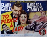 To Please a Lady - Original US Movie Poster, 1950, Indianapolis ...