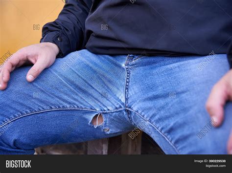 Distressed Jeans Holes Image Photo Free Trial Bigstock