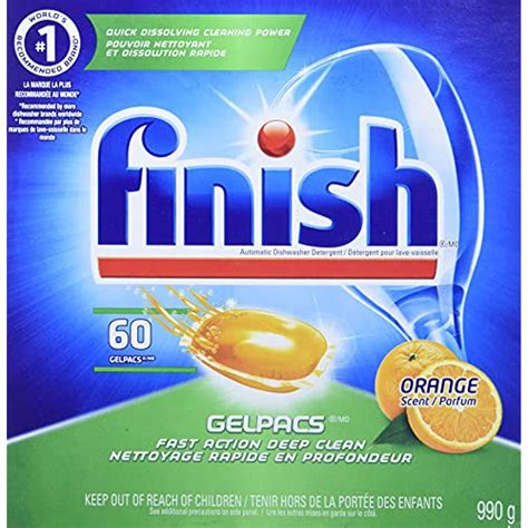 Finish All In 1 Gelpacs Dishwasher Detergent Orange 54 Ea
