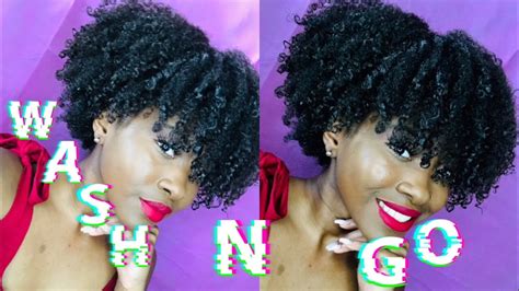 wash n go tutorial 4b 4c natural hair youtube