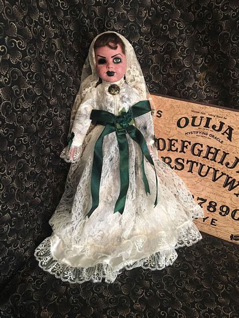 Ooak Gypsy Fortune Teller Crackle Paint Creepy Horror Doll Christie Creepydolls