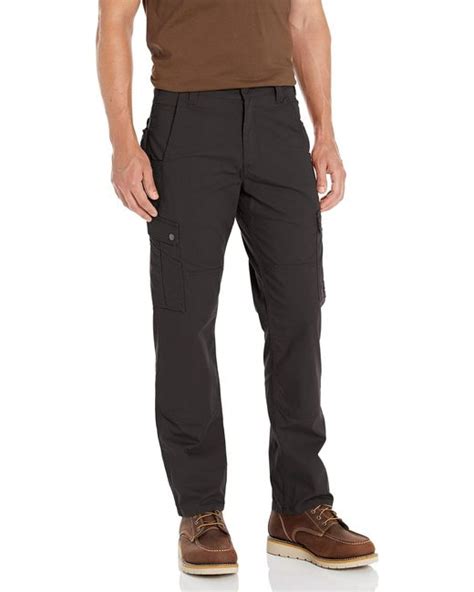 Carhartt Rugged Flex Relaxed Fit Ripstop Cargo Work Pant In Black For