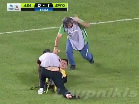 Injured Greek Soccer Player Dropped By Stretcher Bearer — Twice National Post