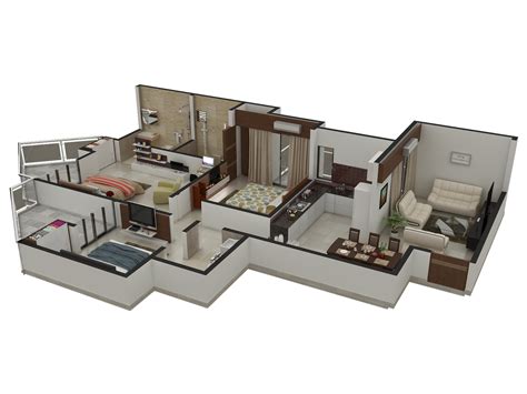 Home Interior Design House Interior Rendered Floor Plan