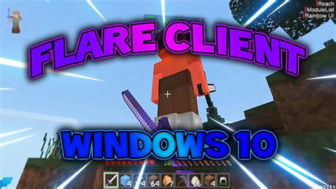 Free Minecraft Windows 10 Hacked Client Flare Youtube