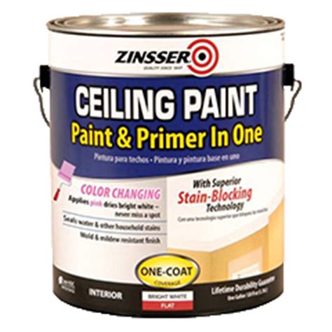 Zinnser 03688 covers up stain sealing ceiling paint, white. Zinsser® Ceiling Paint Product Page