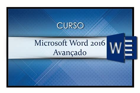 Curso Ead Gratuito Microsoft Word 2016 Avançado