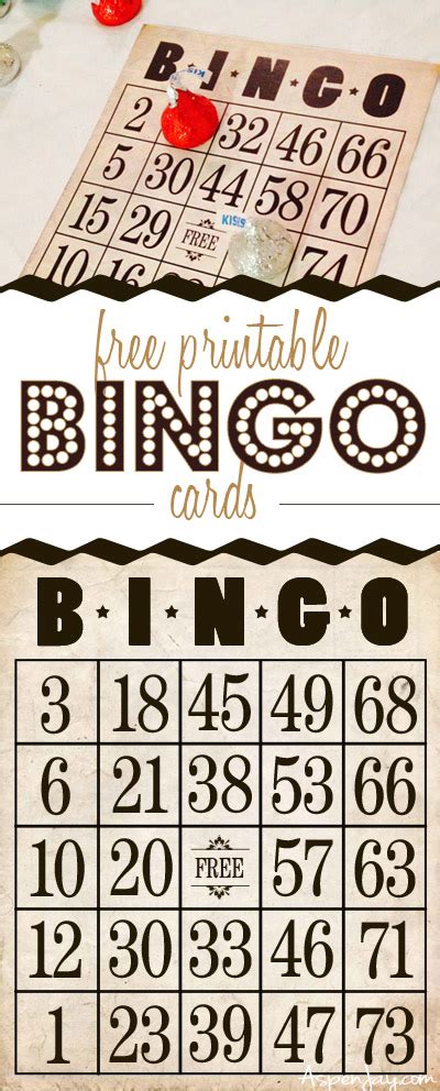 Free Printable Bingo Cards Aspen Jay