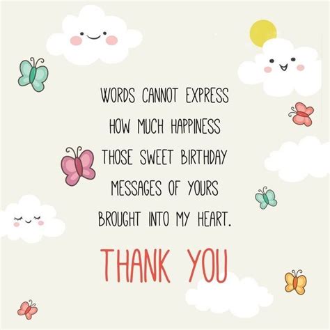 Thanks For Birthday Wishes Quotes Ts Cards And