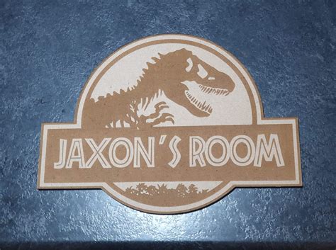 Jurassic World Door Sign Cutting Edge Laser Design