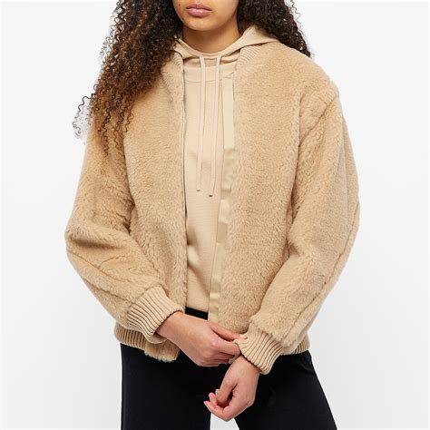 Max Mara Arcella Teddy Bomber Jacket Albino End Se