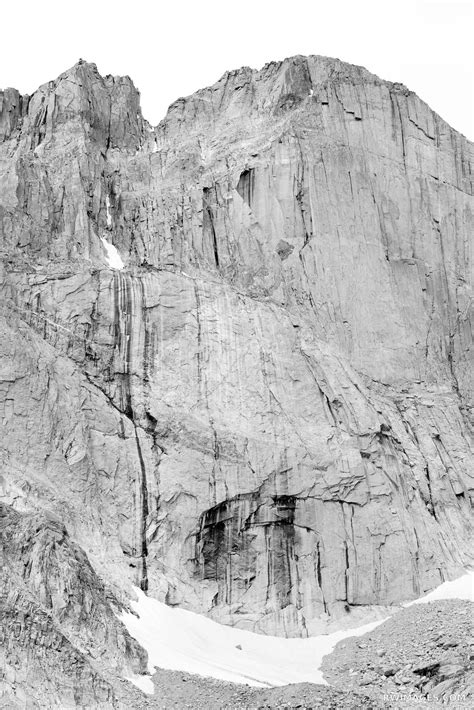 Framed Photo Print Of Longs Peak Diamond Face Rocky Mountain National