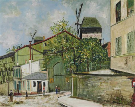 Maurice Utrillo 1883 1955 Le Moulin De La Galette à Montmartre