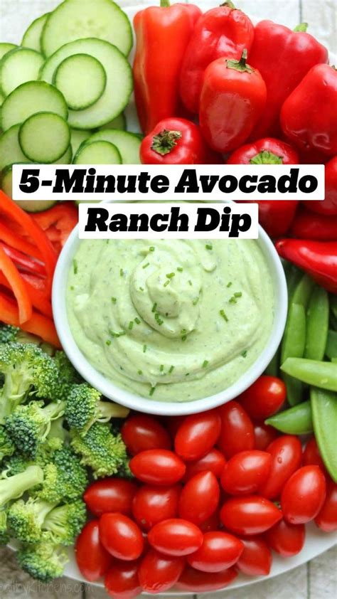 5 Minute Avocado Ranch Dip In 2022 Healthy Snacks Healthy Recipes