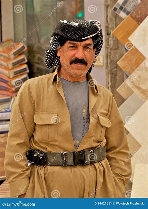 Kurd Wearing Overall And Belt In Arbil Iraqi Kurdistan Iraq