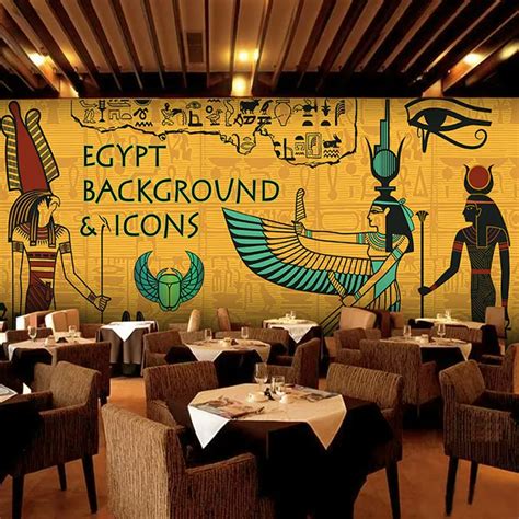 Custom Mural Wallpaper Ancient Egypt Large Wall Murals Bar Ktv Themed
