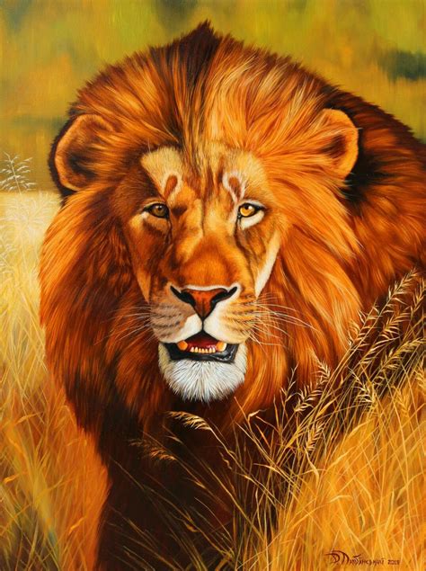 Artstation Lion Oil Painting