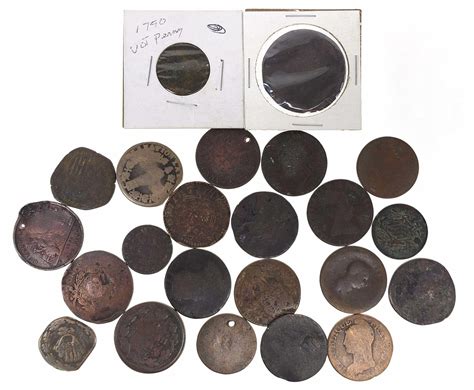 Lot Antique World Copper Coins