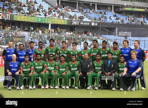 Bangladesh Cricket Team Pose For Photograph During The Icc Cricket