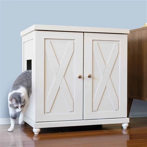 特別価格the Refined Feline Cat Litter Box Enclosure Cabinet Hidden Litter