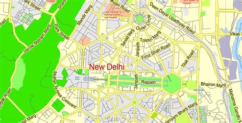 Delhi Pdf Map India Eng City Plan For Small Print Size Editable Street Map