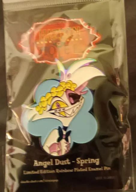 Vivziepop Helluva Boss Hazbin Hotel Angel Dust Rainbow Plated Pin New