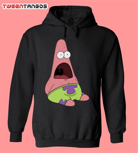 Shocked Patrick Star Meme Hoodie Hoodies Patrick Star Meme Print