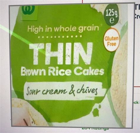 Thin Rice Cakes Sour Cream And Chives Woolworths