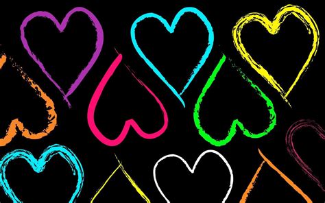 Neon Hearts Wallpapers Wallpaper Cave