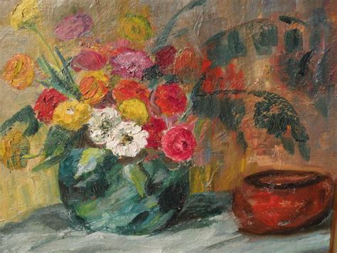 Signed Impressionist Vintage Still Life Painting From Jbfinearts On