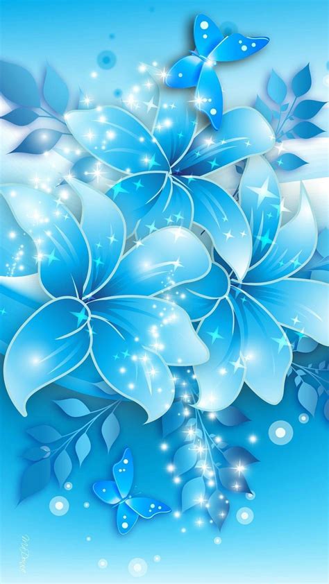 Blue Flower Iphone Wallpapers Top Free Blue Flower Iphone Backgrounds