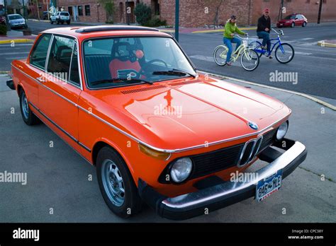 Old Bmw Sports Car Painted Orange And Black In Honor Of The Stock Photo