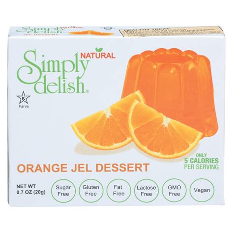 simply delish natural jel dessert orange 1 6 oz case of 6 sugar free desserts gluten free