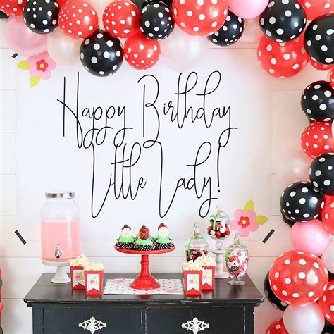ladybug themed 1st birthday party happy birthday card