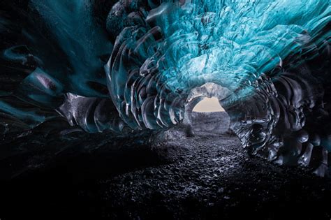 Blue Ice Cave In Vatnajokull Glacier Iceland Stock Photo Download